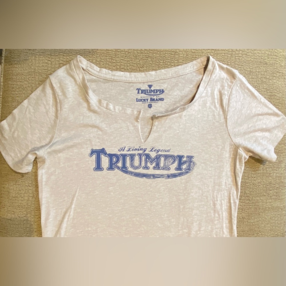Lucky Brand Triumph Women's Cream T-Shirt XS